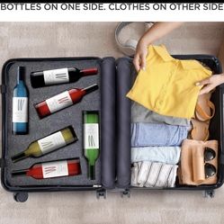 Wine Suitcase Hard Case Travel With Wheels Holds 12 Bottles Airplane Friendly Foam