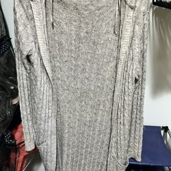 Gray Woven Cover Up Cardigan