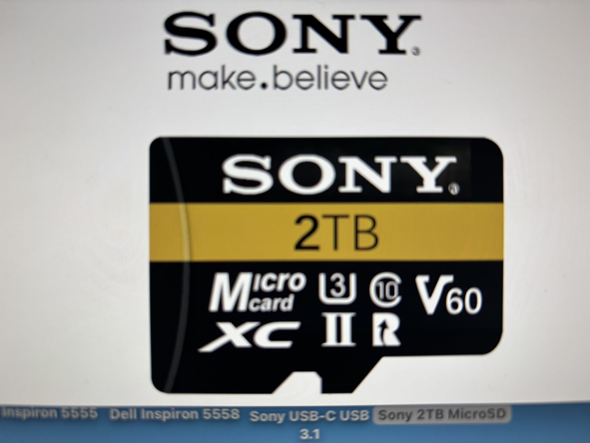 Sony 2TB Micro SD Card 