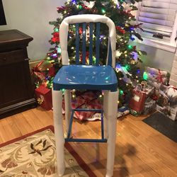 Blue Bar Stool - Chair.