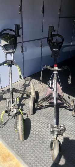 Set of Two. Caddylite Push Golf Carts
