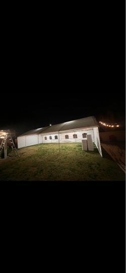 Tables chairs tent