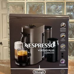 Delonghi Nespresso Vertuo Plus & Aeroccino Coffee Machine / Espresso Maker