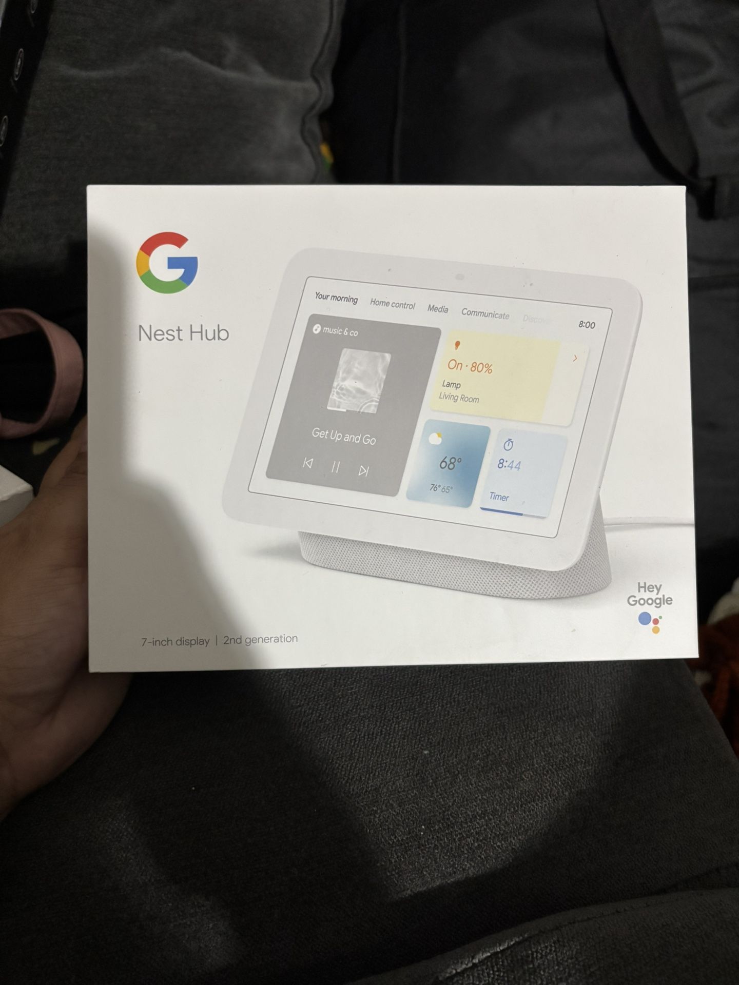 GOOGLE NEST HUB 7INCH 2ND GEN WHITE WIFI SMART HUB SPEAKER HOME