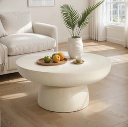Modern Round Coffee Table - Magnesium Oxide (Brand New / Chic Design)