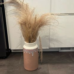Pompass Grass And Vase