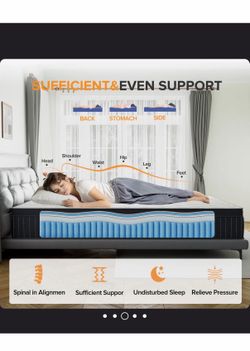 Queen Mattress  12” Gel Memory Foam Hybrid