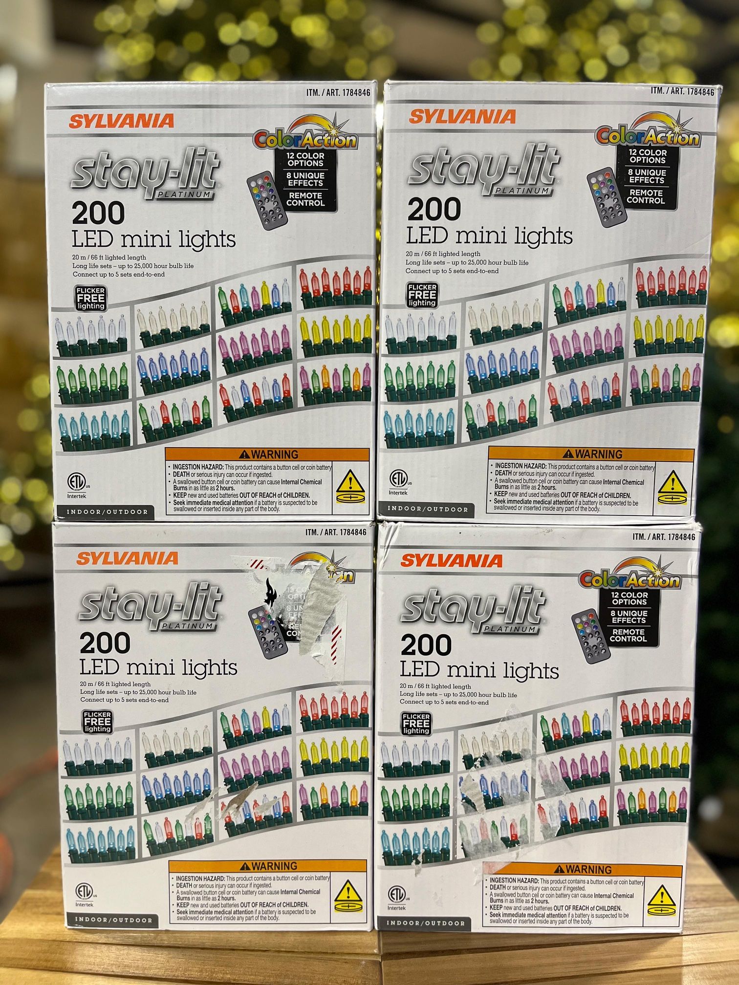 Sylvania Stay-Lit Color Action 200 LED Mini Lights with Remote Control 66-feet