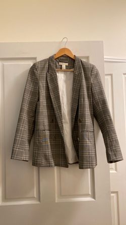 H&M plaid blazer US 4