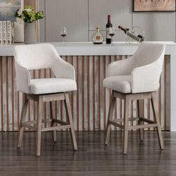 Brand-New! Set of 2 Swivel Counter Height Bar Stools (28" Height)