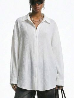 Oversized White Button up