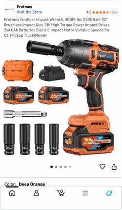 Protmex brushless lithium impact wrench