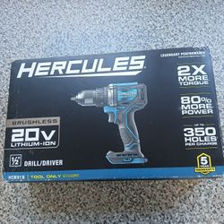 brand-new Hercules 20V 1/2" Brushless Drill Driver!
