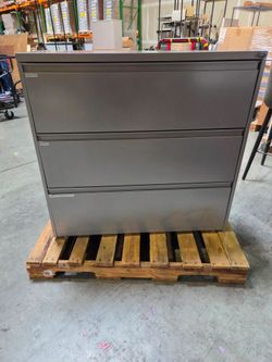 3-Drawer Kimball International Heavy-Duty Metal Lateral File Cabinet