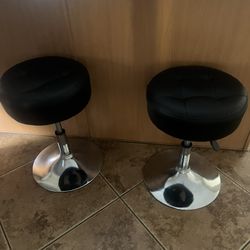 2 Black  Vanity Stools Or Barstool 