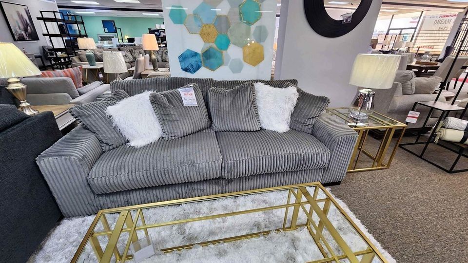 New 🐍$10 Down Payment Finance ✳️Lindyn Gray 2 Piece Sectional Sofa✳️ Delivery Available
