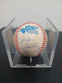 Dodgers- Tri-MVP autographed baseball