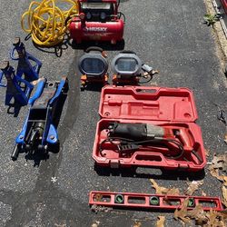 Millwaukee Zawzall, Dewault 20v Drill Compressor Etc..