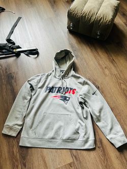 Nike NFL New England Patriots Therma-FIT Pullover Hoodie - Grey L