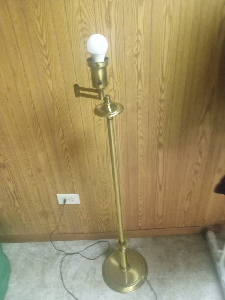 VINTAGE BRASS SWING ARM FLOOR LAMP