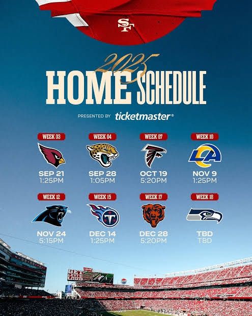 2025 49ERS SEASON TICKETS (ROW 5 SEC 126)