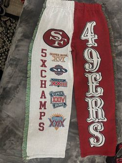 SF 49ers 5x Champs  Tapestry Pants, Straight Leg