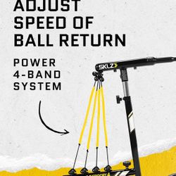 SKLZ Hurricane Premium Portable Batting Practice/Hitting Swing Trainer System for Baseball and Softball, All Ages Training