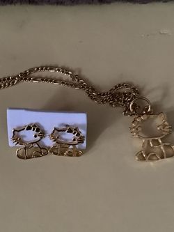 Chapa de Oro Set de hello kitty