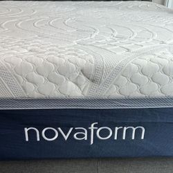 Like New Queen Size Novaform Mattress - Box Spring And Frame Optional