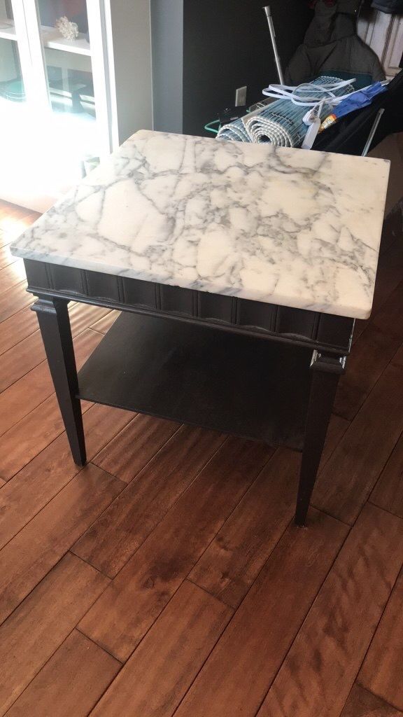 (2) Stone top occasional tables / price each