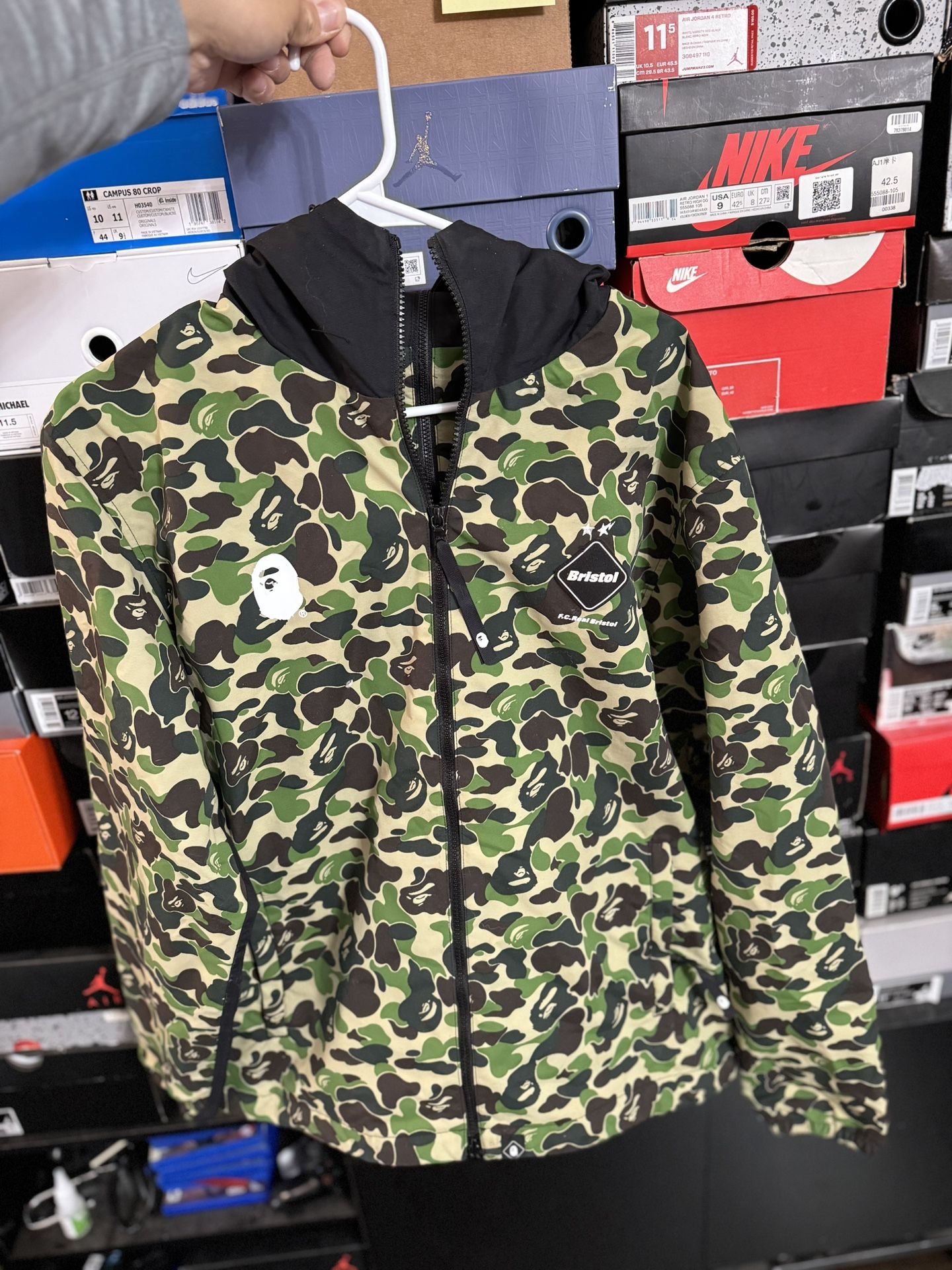 Brand New BAPE x F.C.R.B. Seperate Practice Jacket Camo size XL