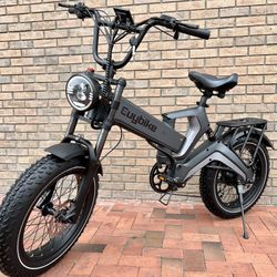 1500W Folding Ebike, Long Range, 25ah Hidden Battery, 30mph, USB Hook Up, Full Suspension (Adjust Front Fork), 8 Speed Shimano, K6 Pro