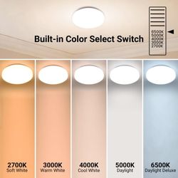 2x 13 inch Led Ceiling Light Dimmable with 5 color temperatures