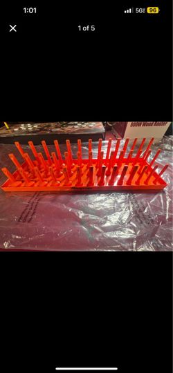 Snap-on tools 1/2" SAE 3-Row Post-Style Socket Tray (orange ) Item