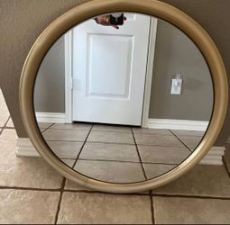 Round Gold Mirror