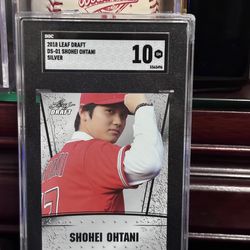 2018 Leaf Shohei Ohtani Silver Update Rookie Card SGC 10