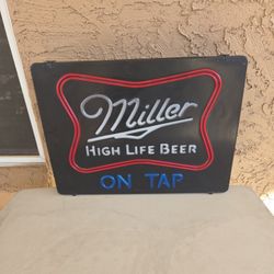 Miller High Life On Tap Lighted Beer Sign