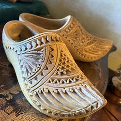 Carved Dutch Wood Clogs
