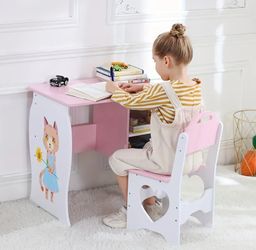 Brand new in box 📦 Pink🩷 Kid's Desk and Chair set 💖