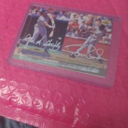 1994 Upper Deck Baseball Batting Champions With Silver Signatures Of Gonzalez And Bonds