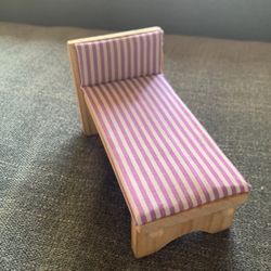 Purple And White Stripes Barbie Outdoor Couch