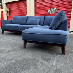 Navy Blue 2Pcs Sectional