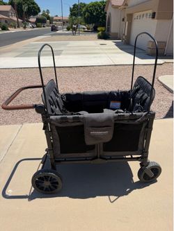 Wonderfold W4 Elite Pro Wagon Stroller Gray