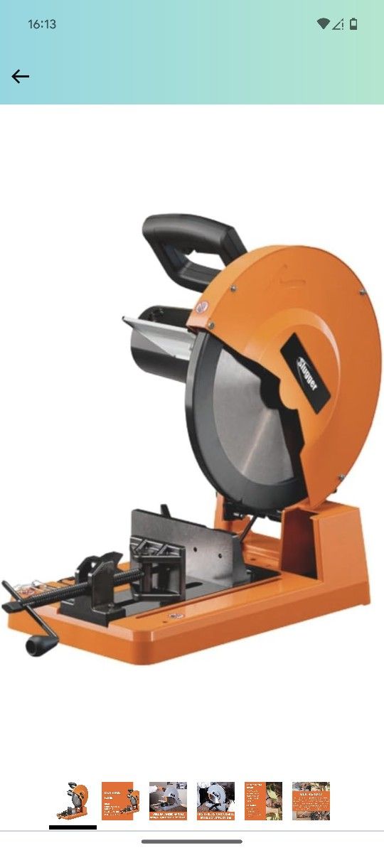 Fein MCCS14 Slugger Metal Cutting Chop Saw with Depth Stop and 1" Arbor - 14" Saw Blade, 120 V, 1,800 W, 1,300 RPM - (contact info removed)1120