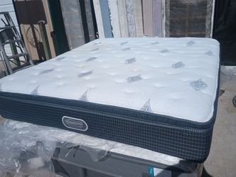 Used king pillowtop beautyrest mattress and box spring