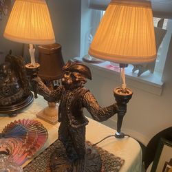 Colonial Monkey Lamp Antique
