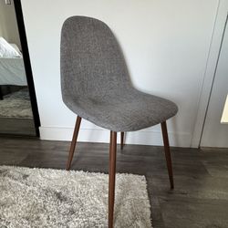Set of 2 Gray Dining Chairs – $30