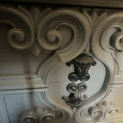 FREE CAL KING BED AND FARMHOUSE NIGHTSTANDS 