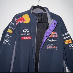 Red Bull Formula 1 Racing Zip Up Biker Motorcycle Zip Up Jacket Pepe Jeans London Pirelli Big Logo 