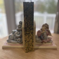 Rare Betty Singer “Angels Among Us” Bookends – Vintage Inspirational Angel Decor